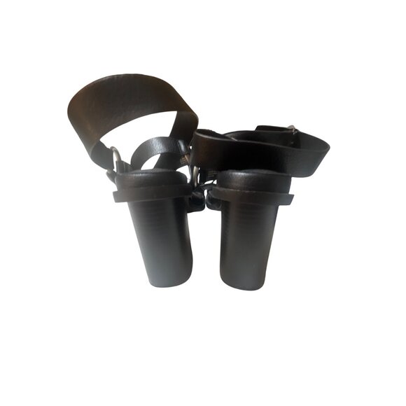 Yellow Box Womens Black Leather Heeled Sandals Size 8 - Picture 4 of 6